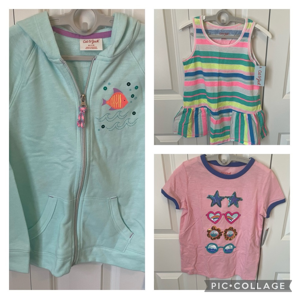 Cat & Jack Girls Summer Outfit Bundle Size M 7/8 NWT
